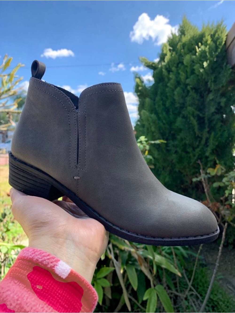 Sun + Stone Womens Cadee Cushioned Bootie Sz 5M in Grey